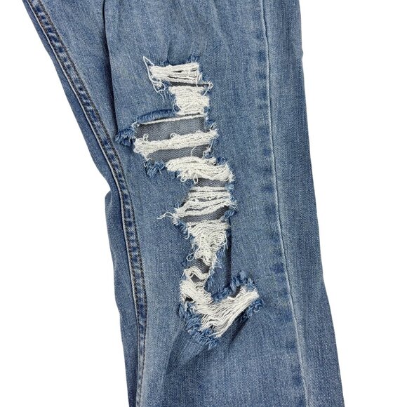 Wild Fable High Rise Mom Jeans Womens Size 10 Distressed Light Wash Blue Denim - Picture 7 of 13